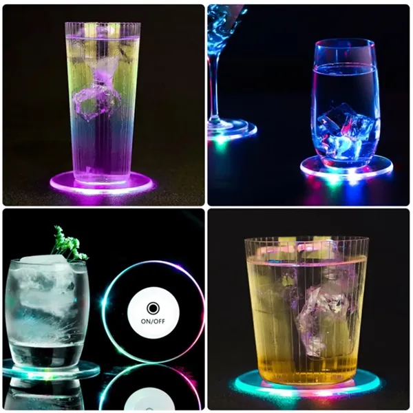 LED light up full color round coaster plus full color print... from ASI 37218 Athena Promo (tm)