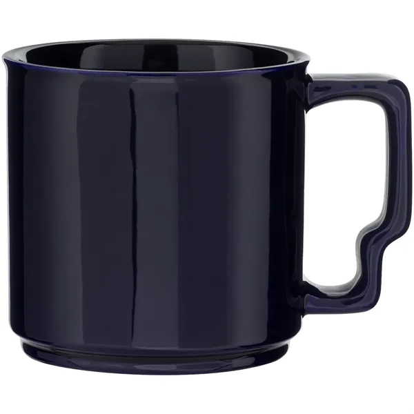 13 oz glossy ceramic mug with ergonomic handle and stackable design... from ASI 51197 ETS Express, LLC