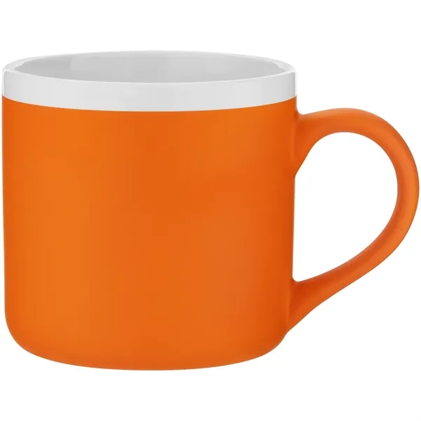 12 oz ceramic mug with rubber coated exterior, glossy white interior,... from ASI 51197 ETS Express, LLC