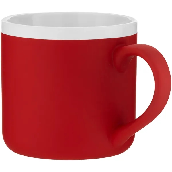 12 oz ceramic mug with rubber coated exterior, glossy white interior,... from ASI 51197 ETS Express, LLC