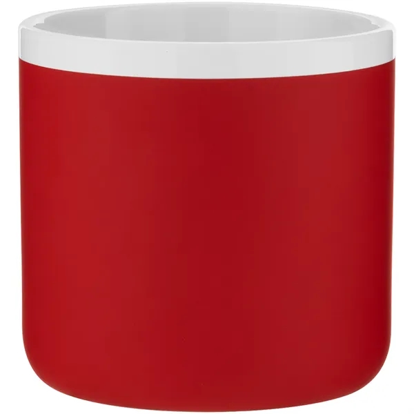 12 oz ceramic mug with rubber coated exterior, glossy white interior,... from ASI 51197 ETS Express, LLC