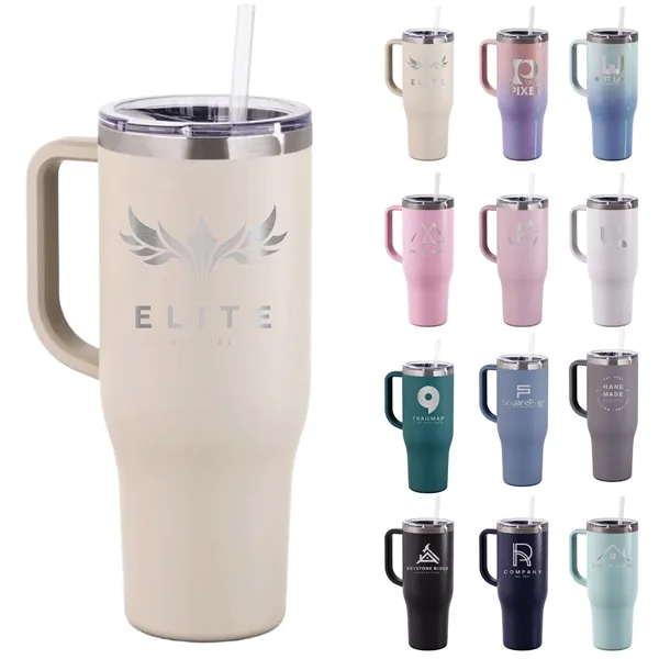 Maars insulated stainless steel 40 ounce travel mug for hot and... from ASI 74601 Calico