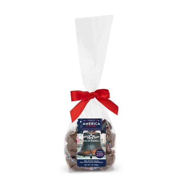 America 250 Mug Drop- Patriotic Milk Chocolate Nonpareils... from ASI 44900 NC Custom (CI/Lanco) / Chocolate Inn