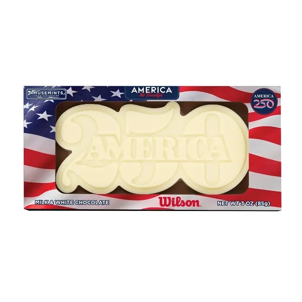 America 250- 3oz Two Tone Chocolate Bar... from ASI 44900 NC Custom (CI/Lanco) / Chocolate Inn