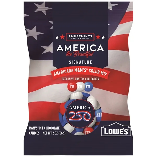 2 oz. America 250 M&M'S in Full Color Digibag... from ASI 44900 NC Custom (CI/Lanco) / Chocolate Inn