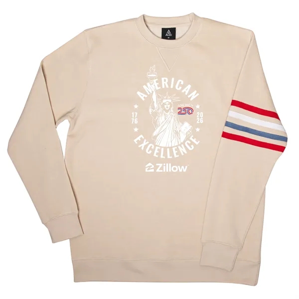 America 250 - ACE Striped Ringer Crew Fleece... from ASI 44900 NC Custom (CI/Lanco) / ACE USA