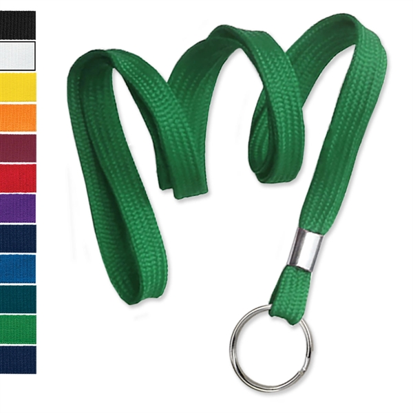 Available Same Day! These blank flat braided polyester lanyards come with... from ASI 79898 Promovision / PROMOVISION