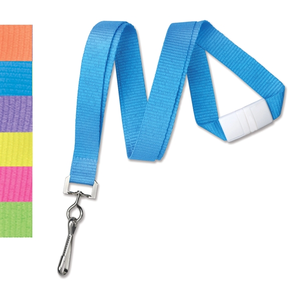 Economical bright neon lanyards come with a swivel hook and a... from ASI 79898 Promovision / PROMOVISION