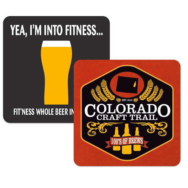 Square coaster measuring 3 3/4" x 3 3/4" or round measuring... from ASI 56950 Gill Studios Inc / Gill-Line®