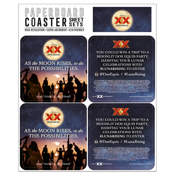 A super absorbent full color paperboard coaster, single or double sided... from ASI 56950 Gill Studios Inc / Gill-Line®