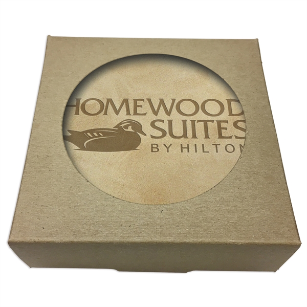 Set of four natural 100% full grain leather coasters with 1/8"... from ASI 56950 Gill Studios Inc / Gill-Line®