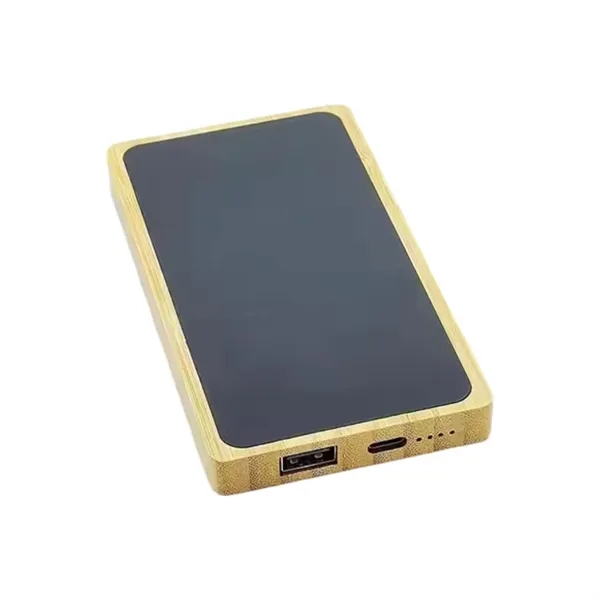 LED light up logo bamboo power bank - 8000mAh plus full... from ASI 37218 Athena Promo (tm)