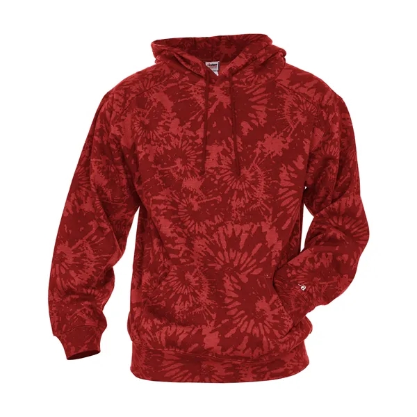 The Athletic Fleece Tie-Dye Hood is made from sublimated 9.5-ounce ringspun... from ASI 37461 Augusta Sportswear / Badger Sport