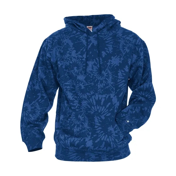 The Athletic Fleece Tie-Dye Hood is made from sublimated 9.5-ounce ringspun... from ASI 37461 Augusta Sportswear / Badger Sport