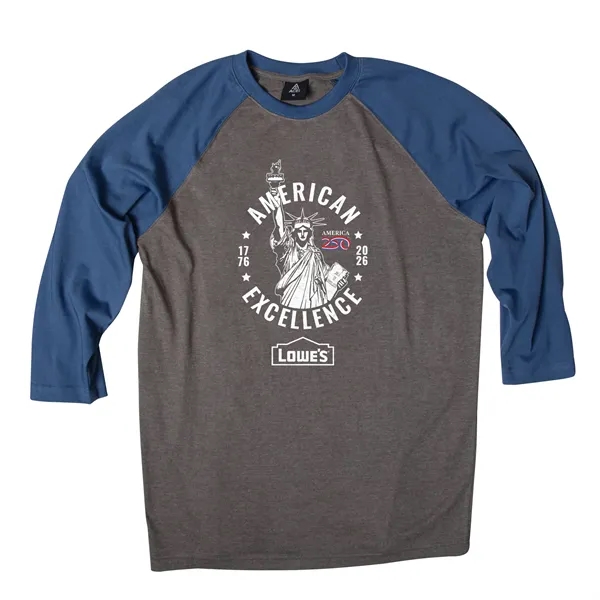 Item #L85095A-E America 250 ACE Raglan 3/4 Sleeve Tee