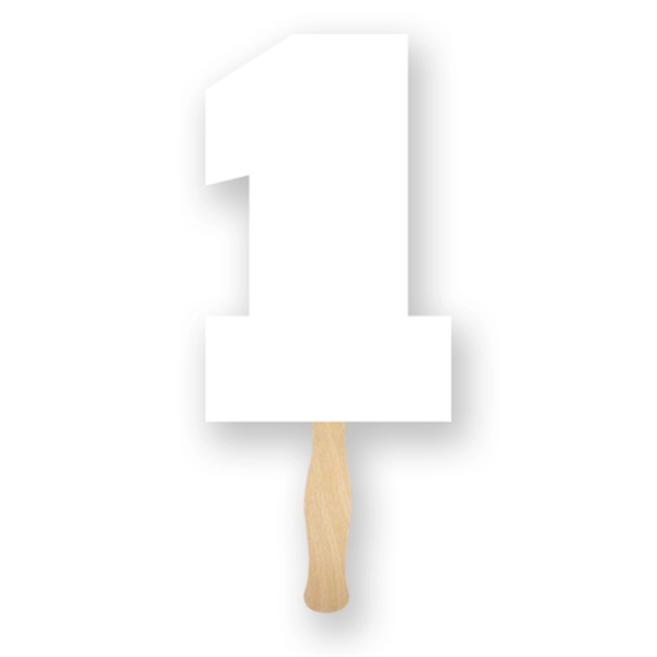 Full color digital Number One hand fan... from ASI 93520 Ventura Inc