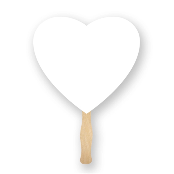 Full color,  heart shaped hand fan.... from ASI 93520 Ventura Inc