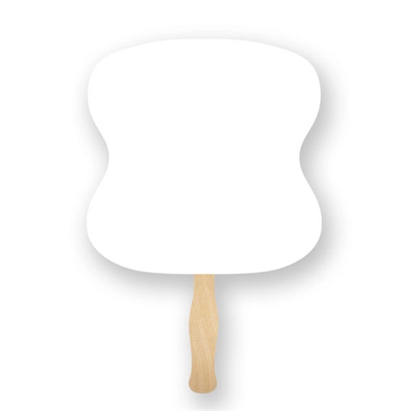 Full Color Hourglass shaped hand fan... from ASI 93520 Ventura Inc