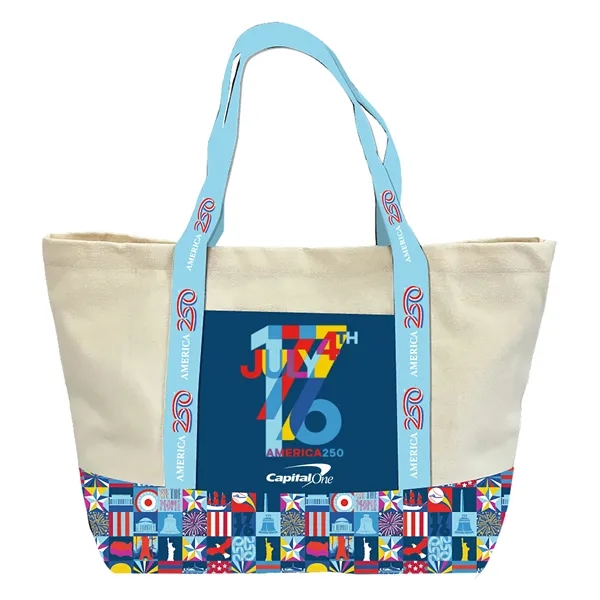 Item #BGE4250A-E Custom Large rPET Canvas Tote