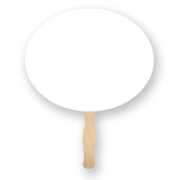 Full color, oval shaped hand fan.... from ASI 93520 Ventura Inc