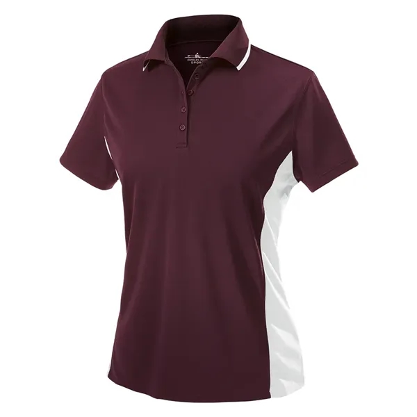 Women's color blocked 100% polyester pique knit wicking polo shirt with... from ASI 44620 Charles River Apparel