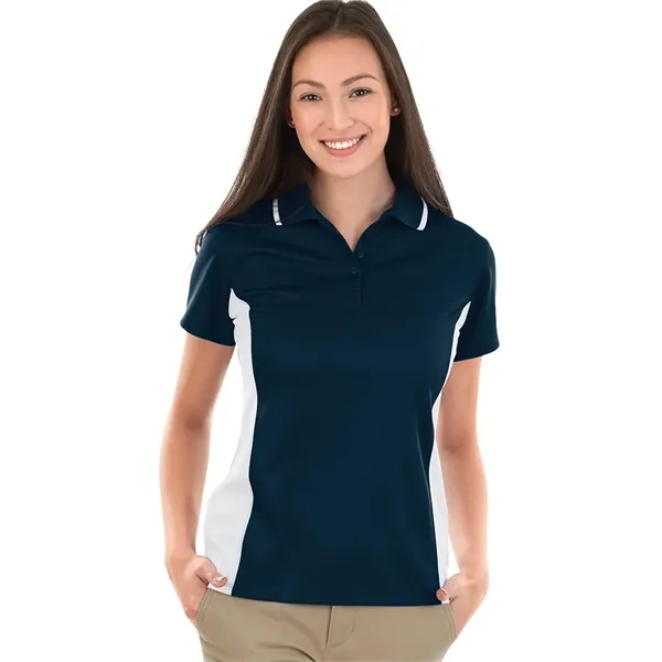 Women's color blocked 100% polyester pique knit wicking polo shirt with... from ASI 44620 Charles River Apparel