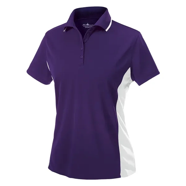 Women's color blocked 100% polyester pique knit wicking polo shirt with... from ASI 44620 Charles River Apparel
