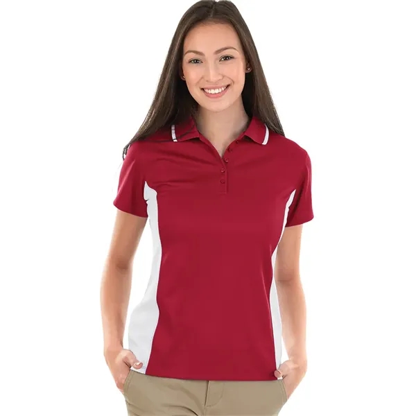 Women's color blocked 100% polyester pique knit wicking polo shirt with... from ASI 44620 Charles River Apparel