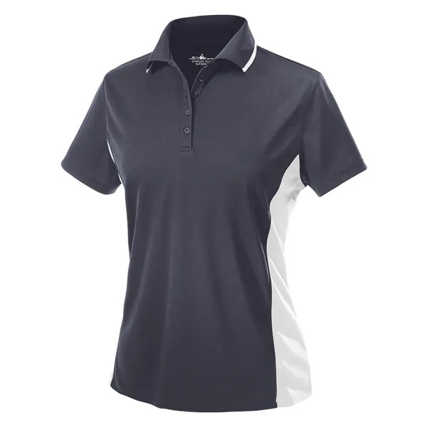 Women's color blocked 100% polyester pique knit wicking polo shirt with... from ASI 44620 Charles River Apparel