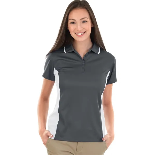 Women's color blocked 100% polyester pique knit wicking polo shirt with... from ASI 44620 Charles River Apparel