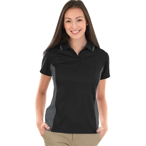 Women's color blocked 100% polyester pique knit wicking polo shirt with... from ASI 44620 Charles River Apparel