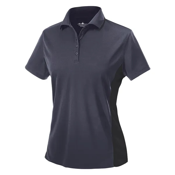 Women's color blocked 100% polyester pique knit wicking polo shirt with... from ASI 44620 Charles River Apparel