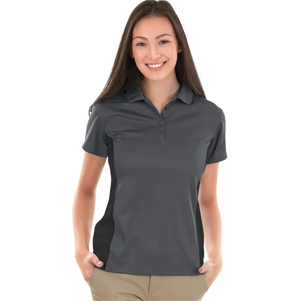 Women's color blocked 100% polyester pique knit wicking polo shirt with... from ASI 44620 Charles River Apparel