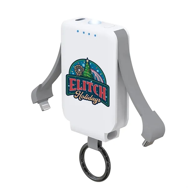 Item #IS-PB2000RCA Keychain Power Bank with Flashlight