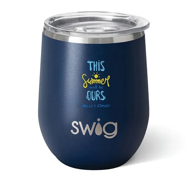 Swig® 12 oz. Matte Stemless Wine Cup, Full Color Digital... from ASI 30270 Aakron Line