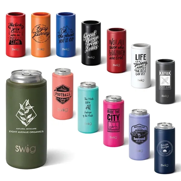 Swig® 12 oz. Skinny Matte Can Cooler... from ASI 30270 Aakron Line