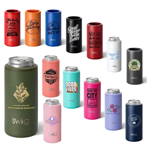 Swig® 12 oz. Skinny Matte Can Cooler... from ASI 30270 Aakron Line