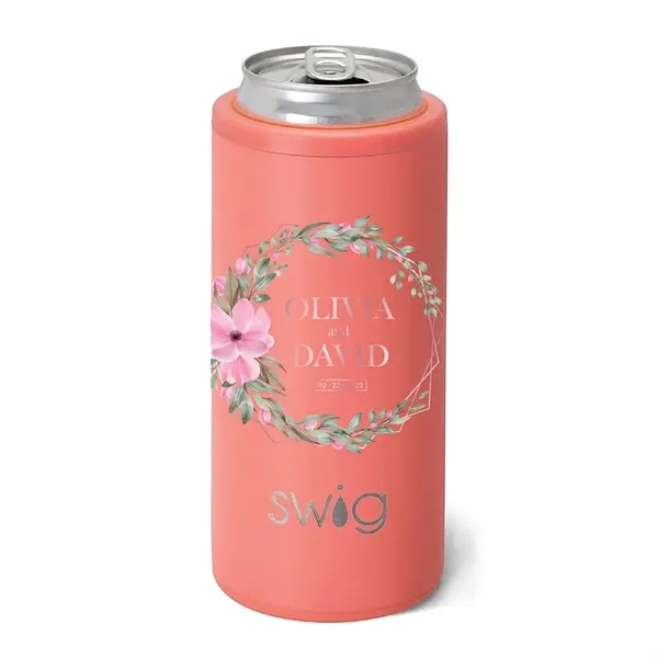 Swig® 12 oz. Skinny Matte Can Cooler, Full Color Digital... from ASI 30270 Aakron Line