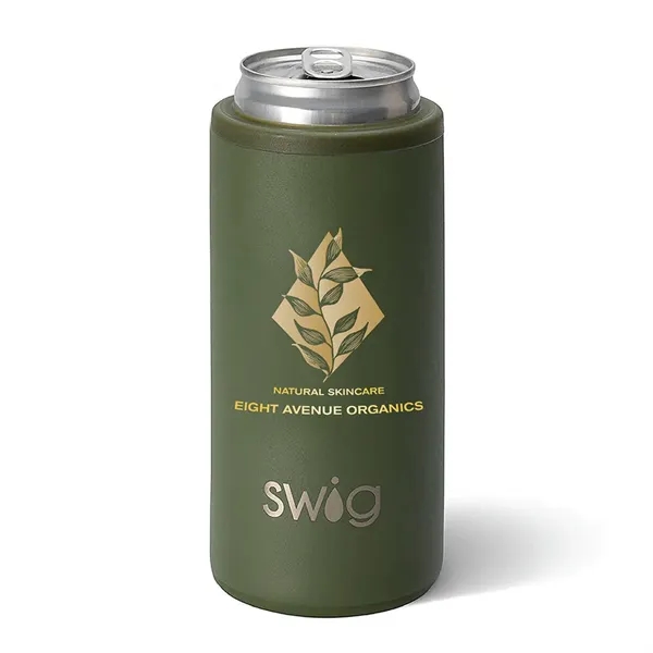 Swig® 12 oz. Skinny Matte Can Cooler, Full Color Digital... from ASI 30270 Aakron Line