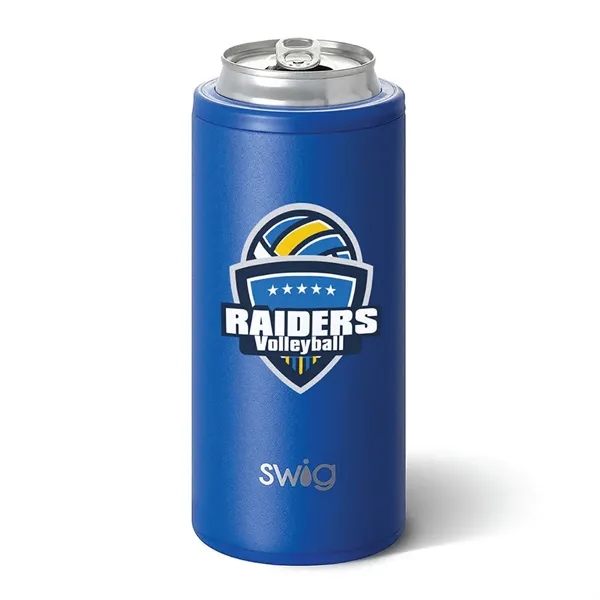 Swig® 12 oz. Skinny Matte Can Cooler, Full Color Digital... from ASI 30270 Aakron Line