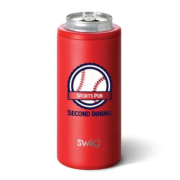 Swig® 12 oz. Skinny Matte Can Cooler, Full Color Digital... from ASI 30270 Aakron Line