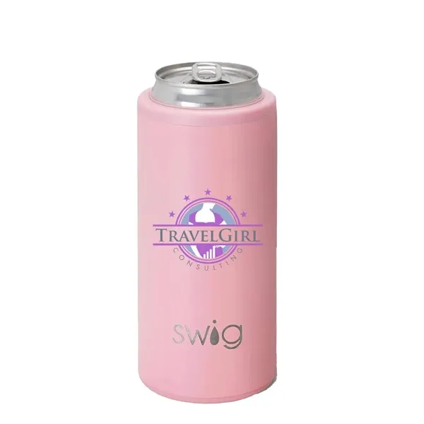 Swig® 12 oz. Skinny Matte Can Cooler, Full Color Digital... from ASI 30270 Aakron Line