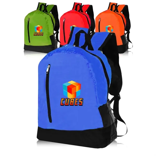 12.5" x 15.75" two-tone quick zip travel backpack.... from ASI 39552 BEL Promo