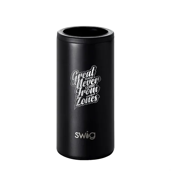 Swig® 12 oz. Skinny Matte Can Cooler, Laser, Premium... from ASI 30270 Aakron Line