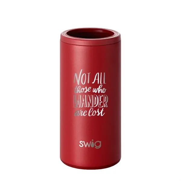 Swig® 12 oz. Skinny Matte Can Cooler, Laser, Premium... from ASI 30270 Aakron Line