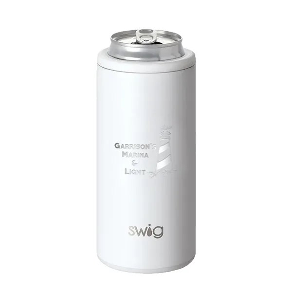 Swig® 12 oz. Skinny Matte Can Cooler, Laser, Premium... from ASI 30270 Aakron Line
