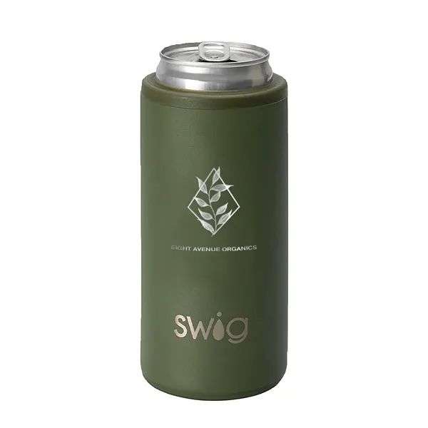 Swig® 12 oz. Skinny Matte Can Cooler, Laser, Premium... from ASI 30270 Aakron Line