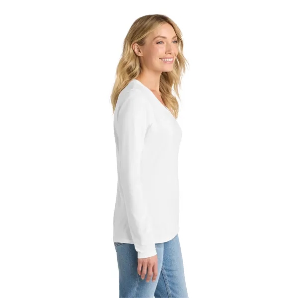 Port & Company Ladies Long Sleeve Fan Favorite V-Neck Tee.... from ASI 84863 SanMar