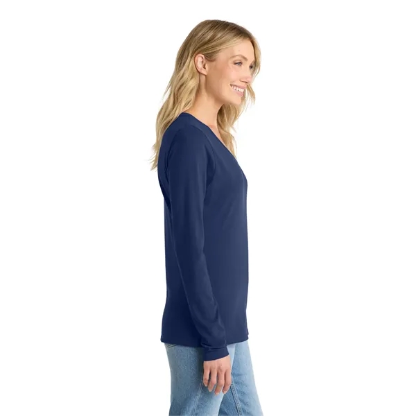 Port & Company Ladies Long Sleeve Fan Favorite V-Neck Tee.... from ASI 84863 SanMar