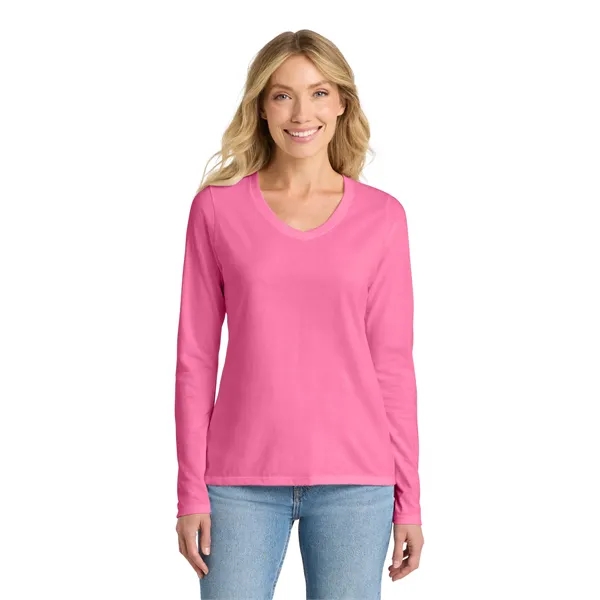 Port & Company Ladies Long Sleeve Fan Favorite V-Neck Tee.... from ASI 84863 SanMar